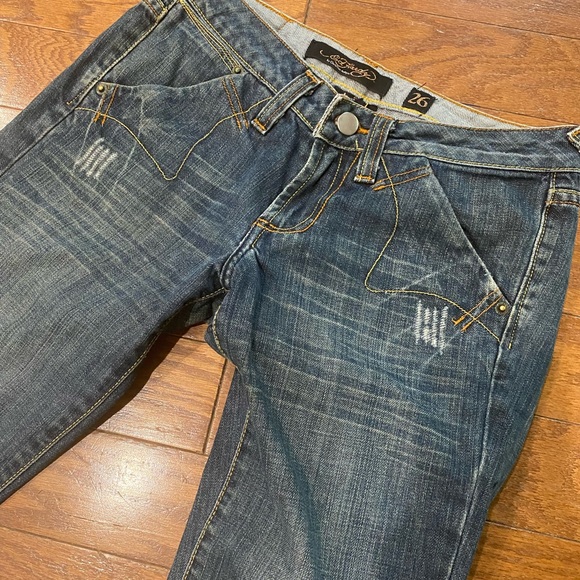 ❌SOLD❌Y2K Ed Hardy Love Kills Jeans - size 26 - Picture 8 of 9